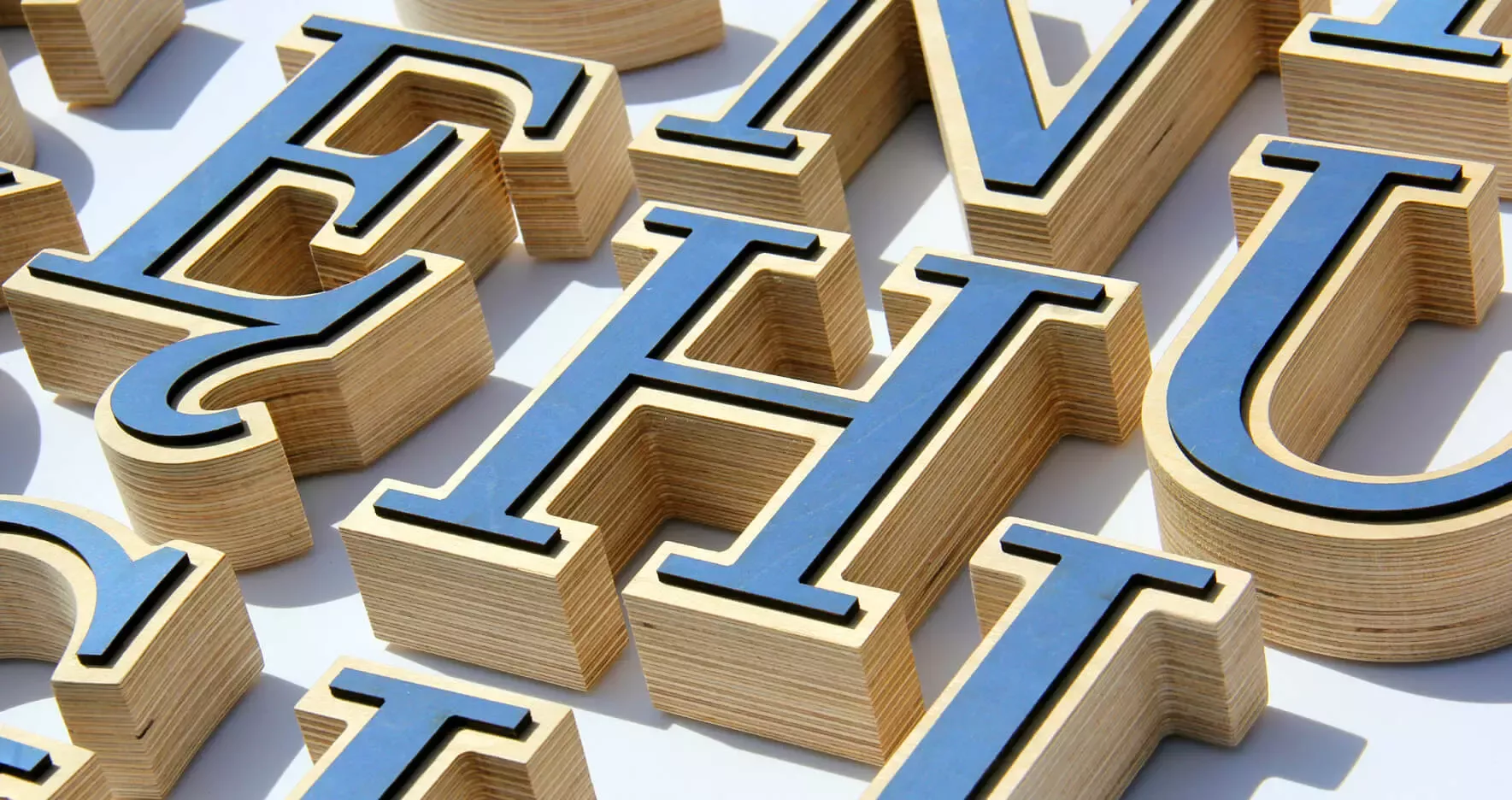 Wooden alphabet - decorative letters made of wood