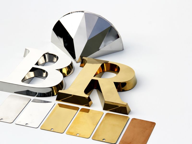 Stainless steel letters - metal letters, sheet gold letters, stainless steel letters