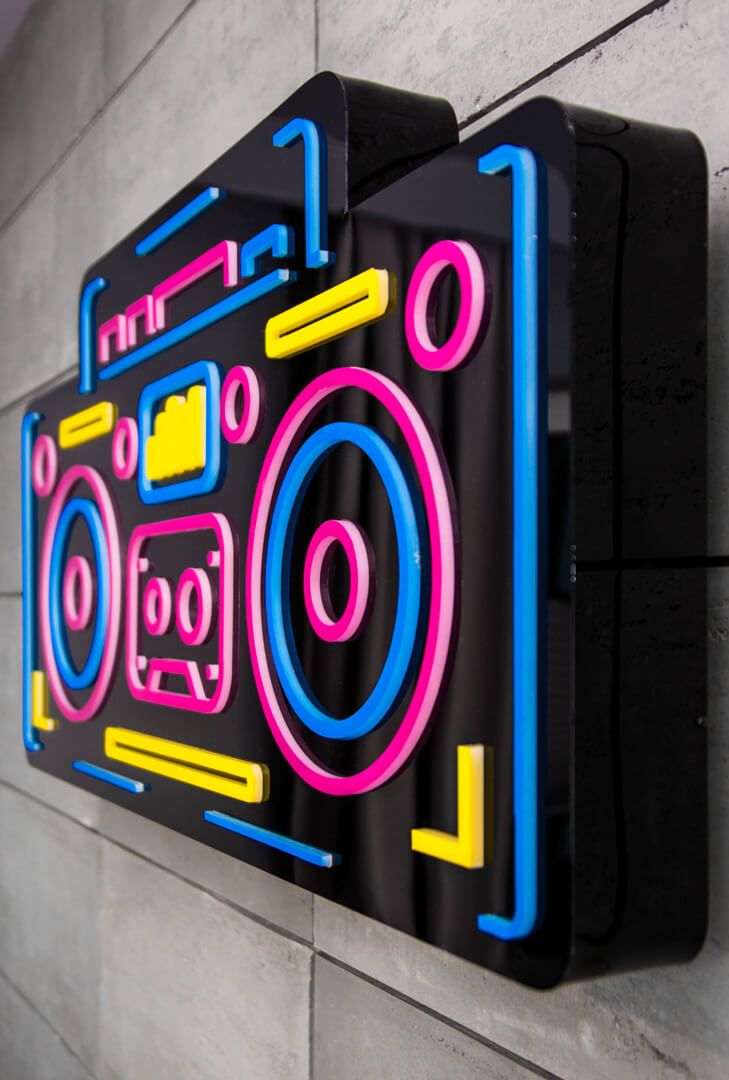 boombox boom box - boombox-neon-space-colored-neon-on-the-bedroom-caqseton-in-the-office-cassette-over-0-bed-on-a-concrete-wall-bojano (5)