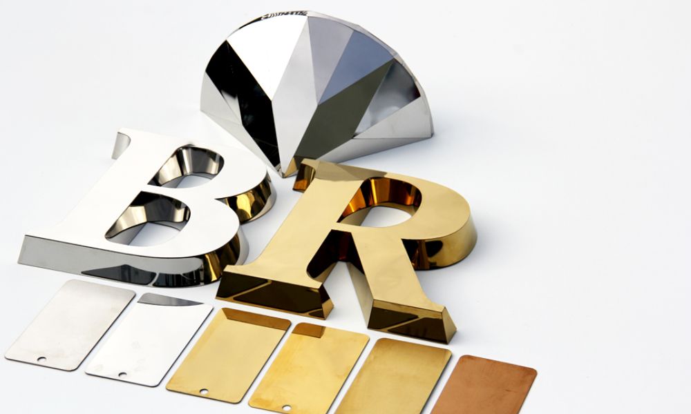 Stainless steel letters - metal letters, sheet gold letters, stainless steel letters