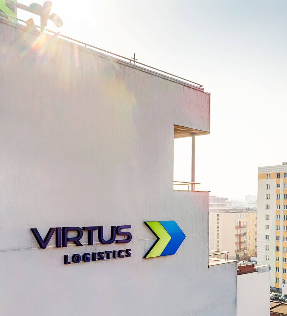 virtus - Virtus_Logistics_luminescent_letters_mounted_alpine_to_the_elevation_of_the_building